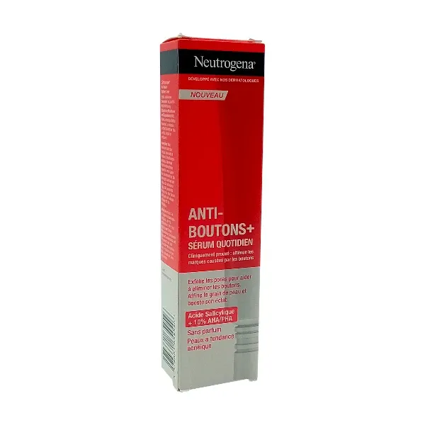 Sérum quotidien anti-boutons sans parfum pour peaux à tendance acnéique, Neutrogena, 30ml