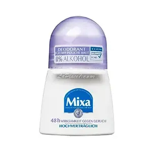 Déodorant à bille sans alcool pour peaux sensibles, Mixa, 48h