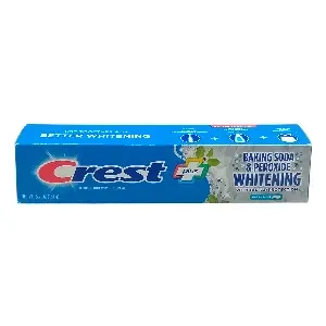 Dentifrice blanchissant au bicarbonate de soude et au peroxyde, Menthe fraîche, Sans gluten, Crest, 161 g