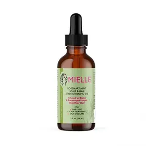 Huile fortifiante pour la cuir chevelu au romarin et à la menthe, Mielle, 59ml