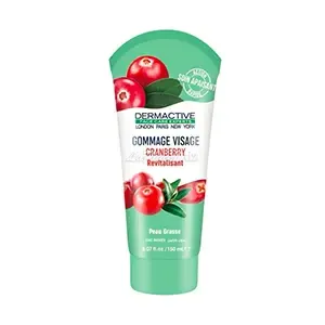 Gommage visage revitalisant à la cranberry pour peau grasse, Sans paraben, Dermactive, 150ml