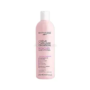 Crème capillaire à l'aloe vera pour cheveux bouclés, Pro-vitamine B5, Byphasse, 250ml
