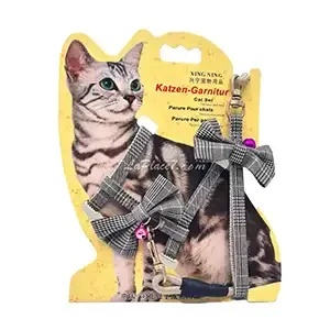Harnais et laisse pour chat avec papillon, Pet Outlet, 1m