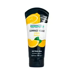 Gommage purifiant au citron anti points noirs pour visage sans paraben, Dermactive, 150ml