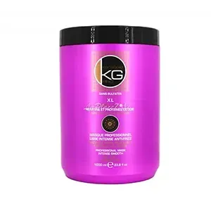 Masque professionnel anti-frizz sans sulfates à la kératine et protéines de soie pour cheveux secs, rebelles, difficiles à lisser, XL, Keragold