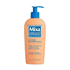 Lait corps anti-dessèchement pour peaux séches ou très sèches, coriandre + glycérine, Intensif peaux sèches, Mixa, 250ml