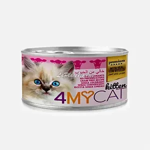 Mousse à base de viande de veau pour chat, 4mycat, 85g